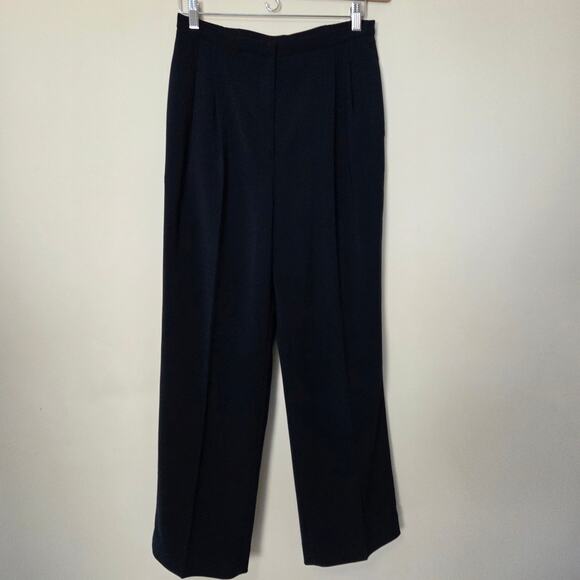 NWT LeSuit 2 Pc 10 Pleated Pants 2 Button Single Breasted Jacket Lined Dark Navy - Picture 3 of 16